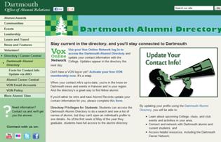 Dartmouth Alumni system