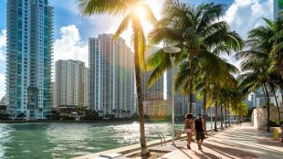 Downtown Miami along the Miami River