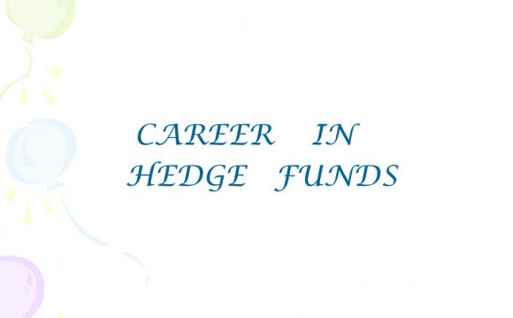 Career in hedge funds